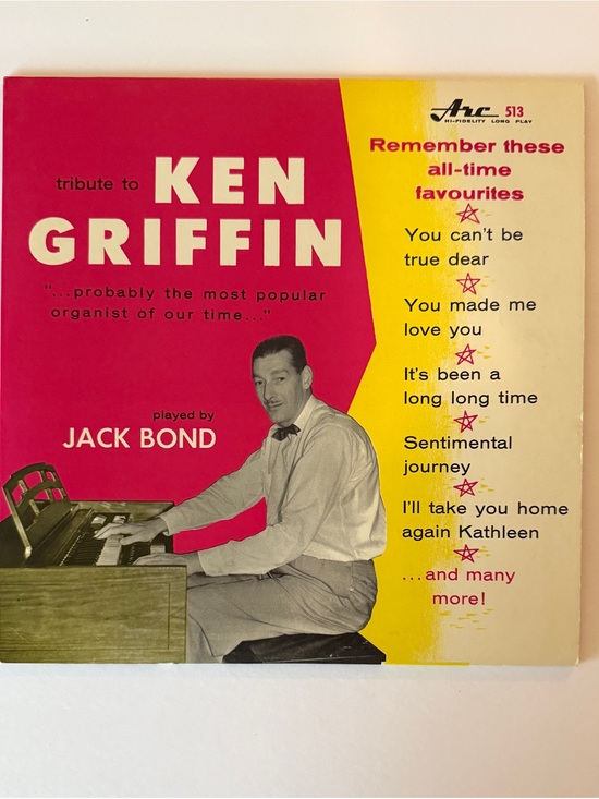 Other - Any 3 for $50-Ken Griffin Tribute LP by Jack Bond - Pink & Yellow Cover